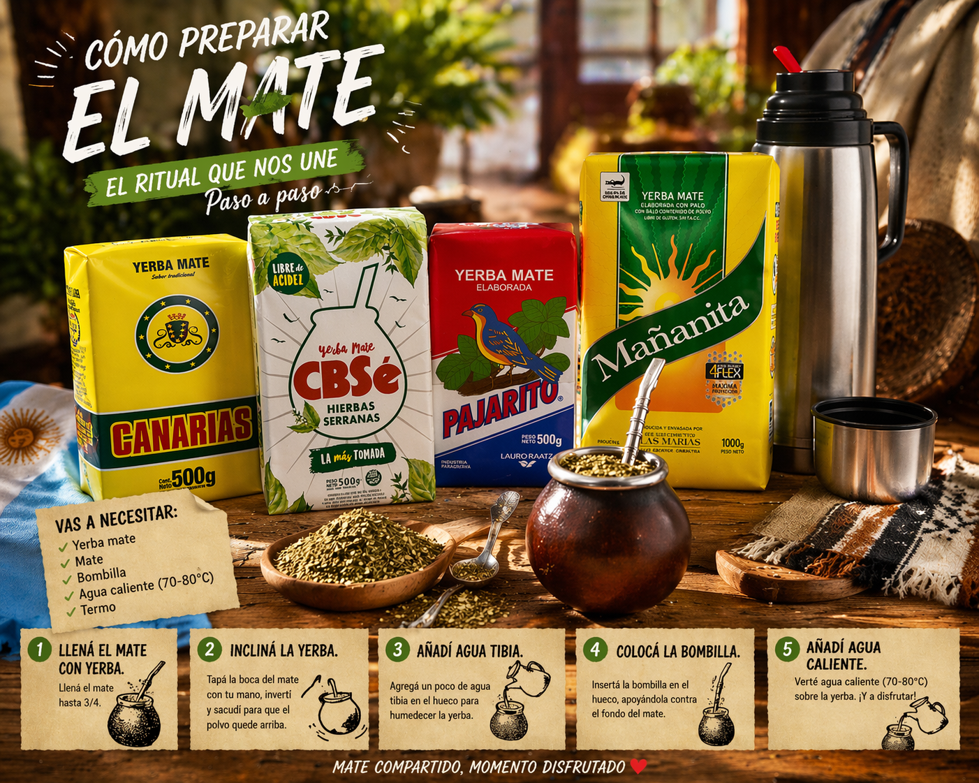 Cómo preparar mate correctamente paso a paso
